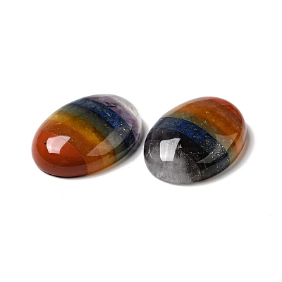 Chakra Natural Mixed Gemstone Cabochons G-F724-01B-1