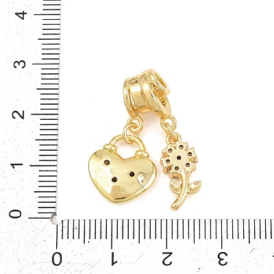Brass Micro Pave Cubic Zirconia Pendants KK-Z151-11G-1
