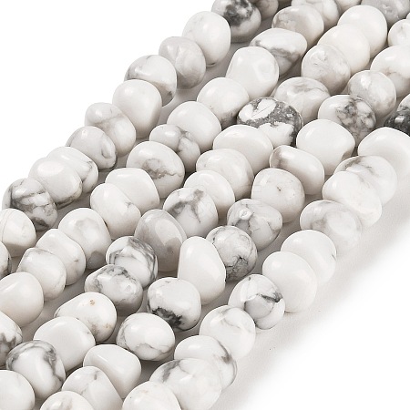 Natural Howlite Beads Strands G-G053-C09-01-1