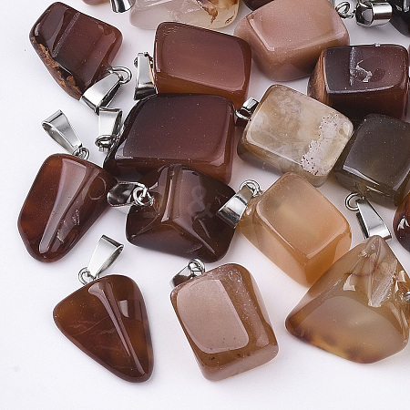 Natural Carnelian//Red Agate Pendants G-Q996-18-1