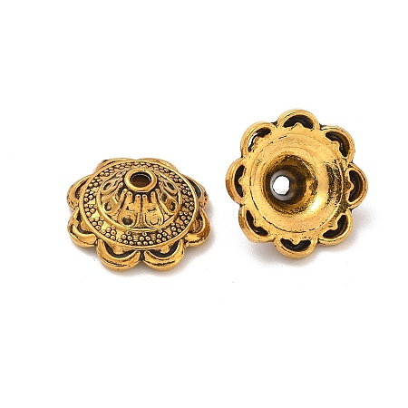 Tibetan Style Alloy Bead Caps TIBE-P003-81A-AG-1