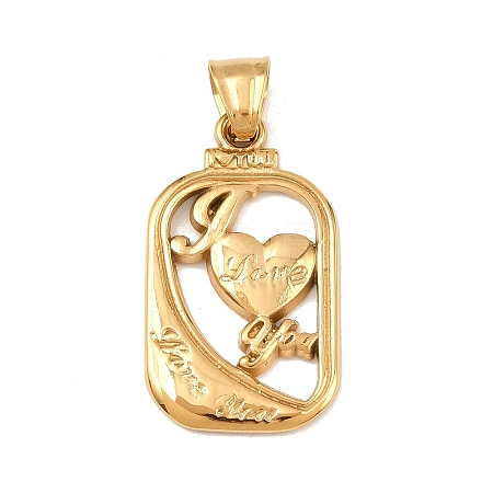 Hand Polished 304 Stainless Steel Pendants Ion Plating(IP) LS-STAS-K316-05G-1