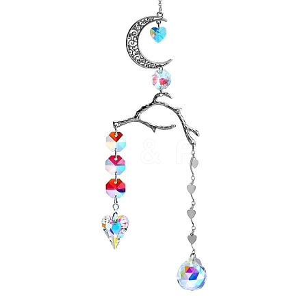 Alloy Moon & Branches Hanging Ornaments PW-WG23D97-01-1