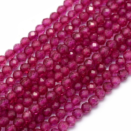 Natural Red Corundum/Ruby Beads Strands G-E411-40-3mm-1