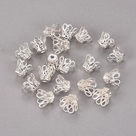 Plated Iron Bell Filigree Bead Caps IFIN-S696-46S-1-1