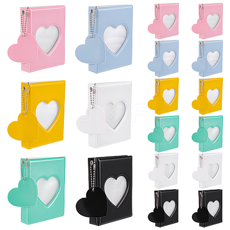 18 Sets 6 Colors PVC Mini Photo Album AJEW-WA0004-97-1