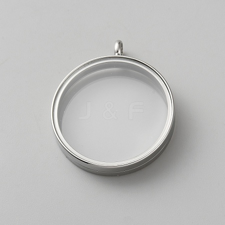 304 Stainless Steel Locket Pendants STAS-WH0033-76C-P-1