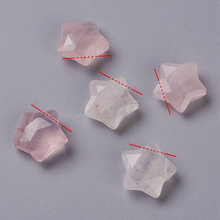 Natural Rose Quartz Charms X-G-H241-04J-1