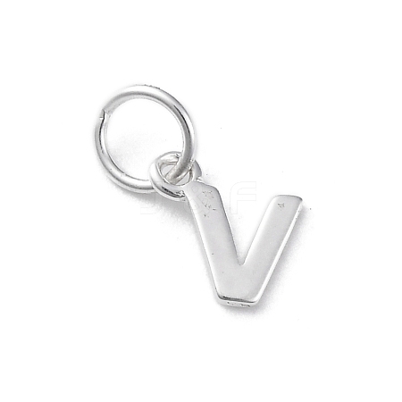 925 Sterling Silver Letter Charms STER-C012-01S-V-1