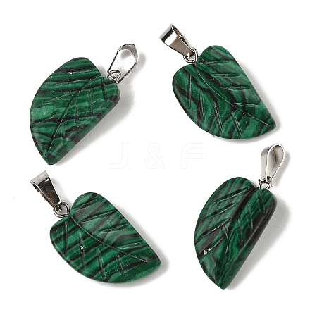 Synthetic Malachite Pendants G-B127-01P-05-1