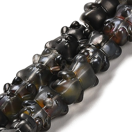 Electroplate Glass Beads Strands EGLA-Q127-01L-1