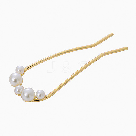 Pearl Hairpin - Simple U-shaped Hair Clip for Bun Hairstyle ST4831979-1