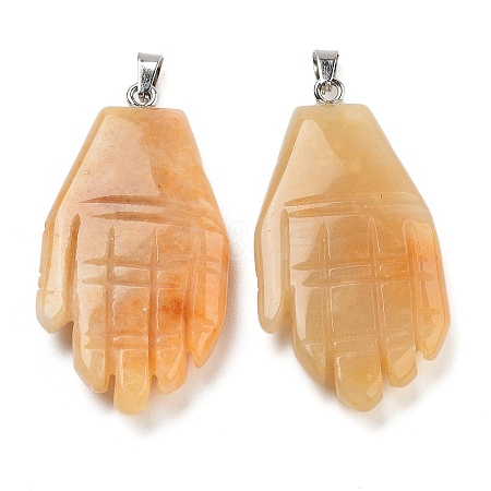 Natural Topaz Jade Carved Pendants G-K369-01P-02-1