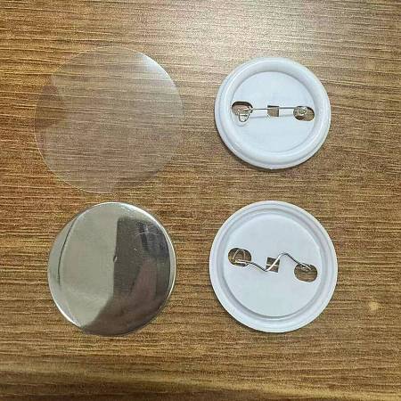 Flat Round Blank Badge Button Parts DIY-WH0430-387A-1
