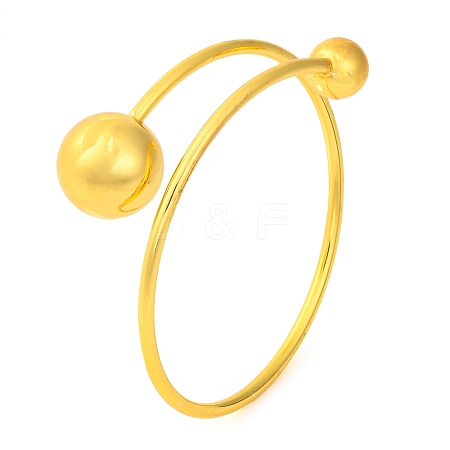 Brass Cuff Bangles for Women BJEW-F477-02G-02-1