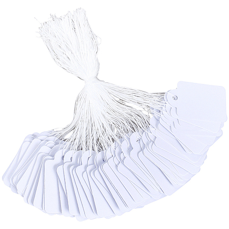 600Pcs Paper Blank Price Tags with Cord DIY-CY0002-29A-1