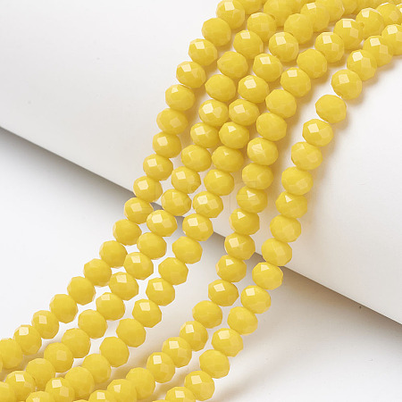 Opaque Solid Color Glass Beads Strands EGLA-A034-P8mm-D04-1