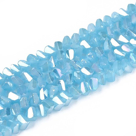 Electroplate Imitation Jade Glass Beads Strands LS-GLAA-N023-4mm-33-1