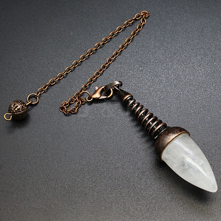 Natural Quartz Crystal Dowsing Pendulum Big Pendants PW-WGFD073-08-1