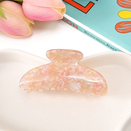 Flower Pattern Acrylic Claw Hair Clips PW-WGA6641-03-1