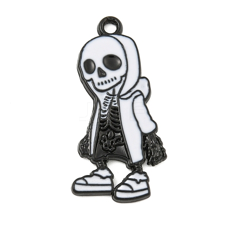 Halloween Alloy Enamel Pendants ENAM-M220-02G-B-1