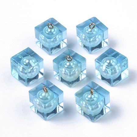 Transparent Epoxy Resin Pendants CRES-N025-07B-05-1