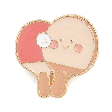 Sports Table Tennis Enamel Brooches JEWB-I063-03KCG-02-1