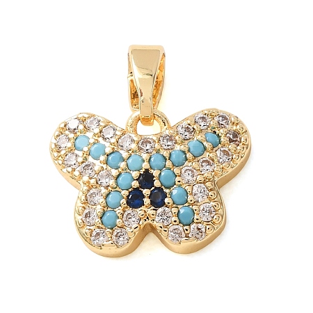 Brass Rhinestone Pendants RB-CBA2C2D-06G-1