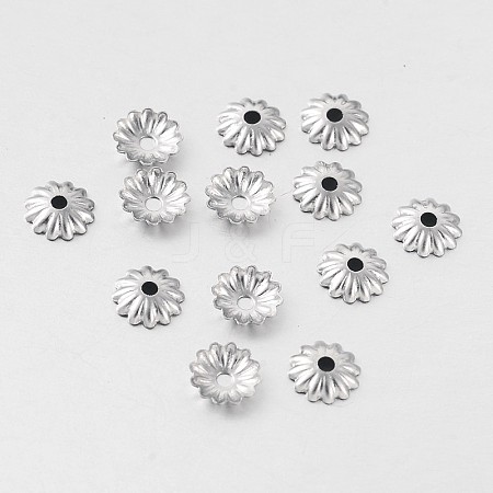 Tarnish Resistant Multi-Petal 316 Surgical Stainless Steel Flower Bead Caps LS-X-STAS-M257-05-1