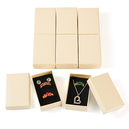Rectangle Cardboard Paper Jewelry Box CON-TAC0015-01B-1