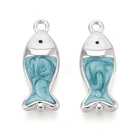 Brass with Enamel Pendants KK-T073-38P-1