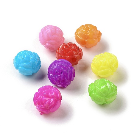 Opaque Acrylic Beads OACR-A017-02-1