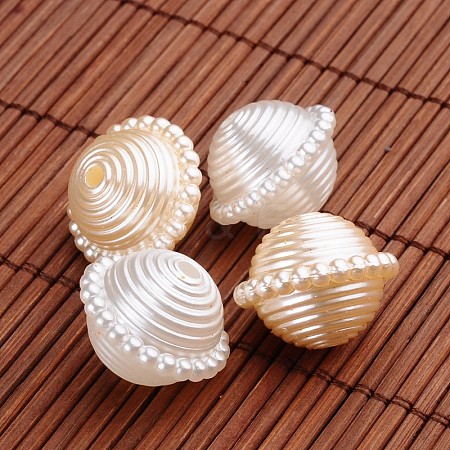 Round Acrylic Imitation Pearl Beads OACR-O002-3663-1