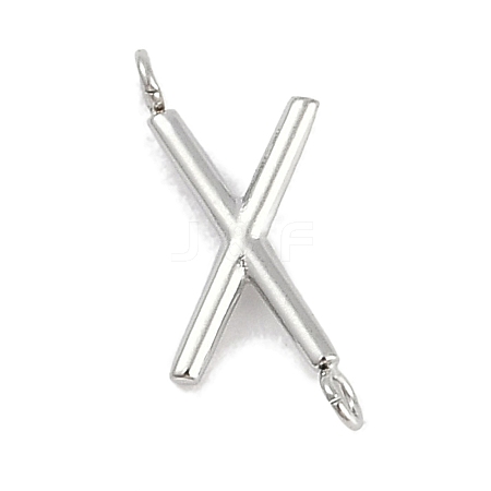 304 Stainless Steel Letter Connector Charms LS-STAS-M108-01P-24-1
