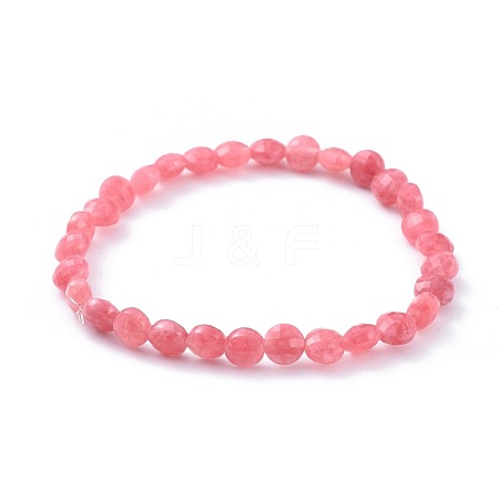 Natural Rhodochrosite Stretch Bracelets BJEW-JB04661-08-1