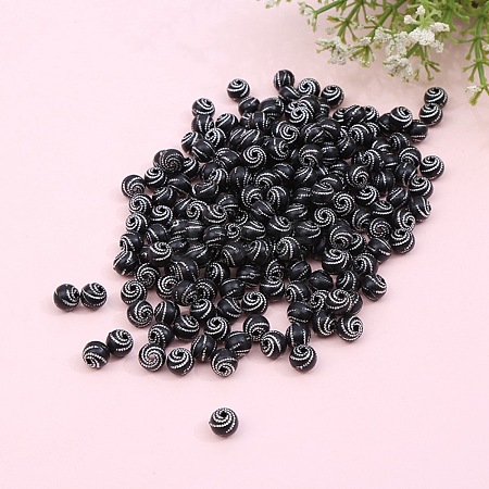 Opaque Acrylic Beads ACRC-WH0002-01B-1
