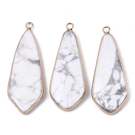 Natural Howlite Pendants G-S359-108H-1