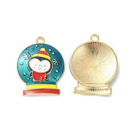 Christmas Alloy Enamel Pendants ENAM-D047-07G-01-1