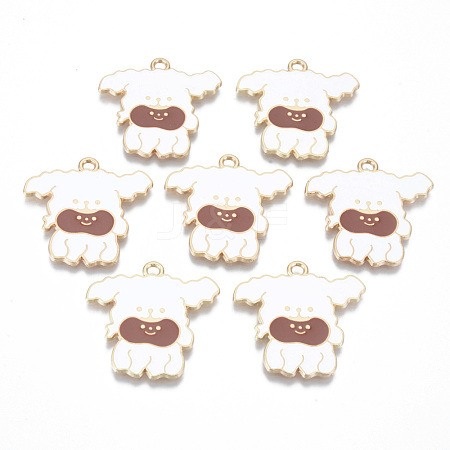 Alloy Enamel Pendants X-ENAM-T011-35KC-RS-1