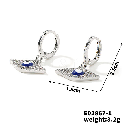 Hip-hop Fashion Copper & Micro Zirconia Hoop Earrings for Women BR3298-3-1