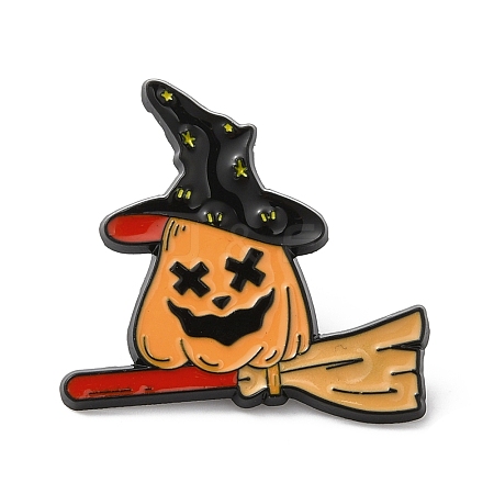 Halloween Alloy Enamel Brooch for Backpack Clothing JEWB-D015-03B-EB-1