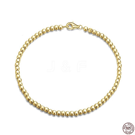925 Sterling Silver Ball Chain Bracelets BJEW-I314-054A-G-1