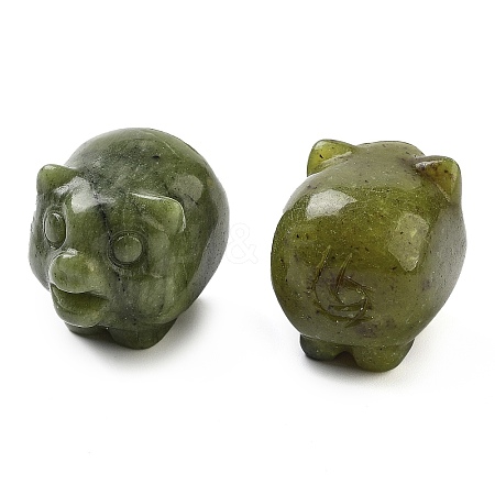 Natural Southern Jade Carved Figurines DJEW-L023-C07-1