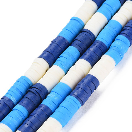 Fixed 3 Color Handmade Polymer Clay Bead Strands X-CLAY-S096-029H-1