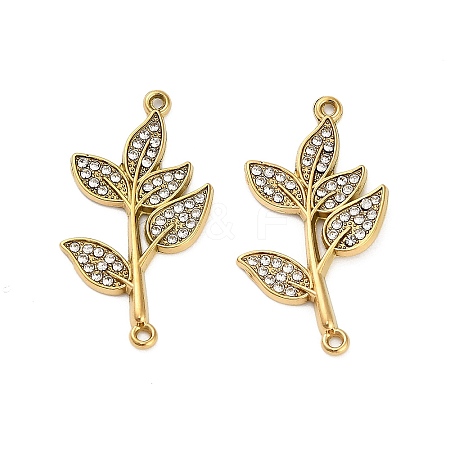 304 Stainless Steel Crystal Rhinestone Connector Charms STAS-U047-30G-1