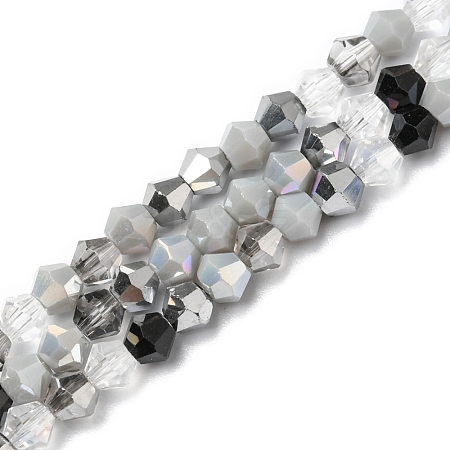 Electroplate Glass Beads Strands EGLA-D018-02C-1