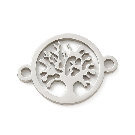 201 Stainless Steel Laser Cut Connector Charms STAS-R133-02P-07-1