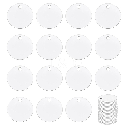 BENECREAT 30Pcs Blank Double-sided Heat Transfer Aluminium Pendants DIY-BC0012-89B-1