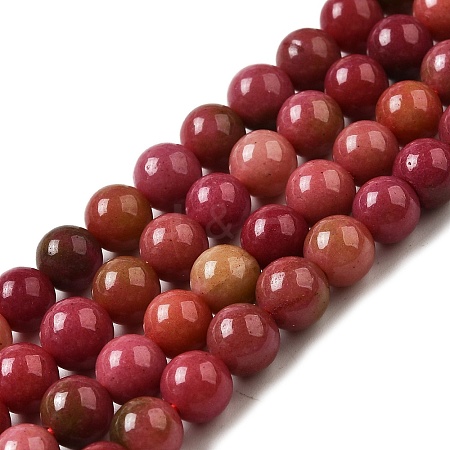 Dyed Natural Malaysia Jade Beads Strands G-G021-02A-15-1