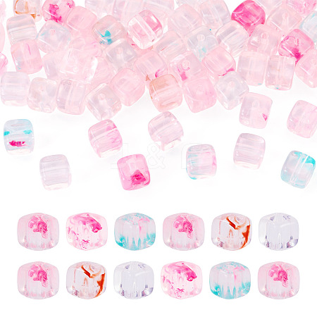 60Pcs Transparent Acrylic Beads OACR-TA0004-88E-1